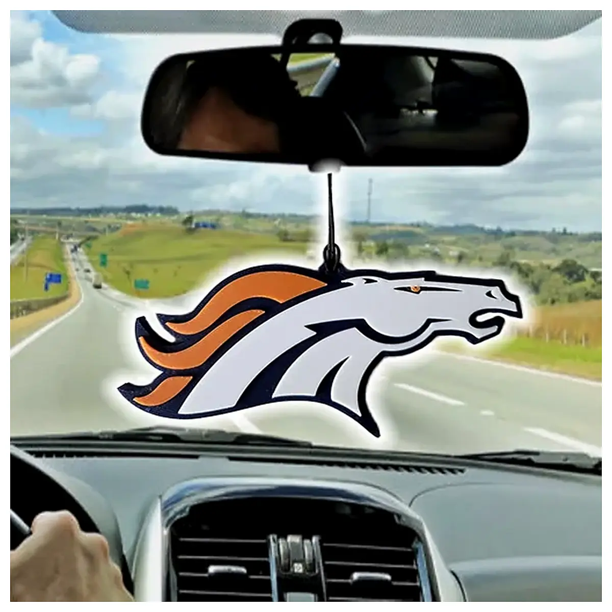 Denver Broncos Car Mirror Trim Decorative Cover Auto Accessories Vehicle Styling Parts Replacement Mirror Cap