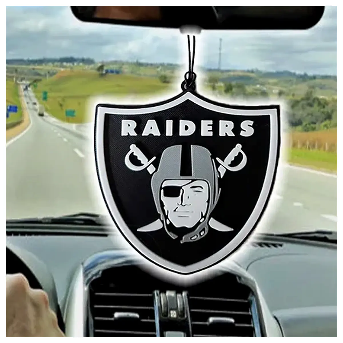 Las Vegas Raiders Rearview Mirror Trim Car Interior Accessories Decoration Vehicle Styling Upgrade