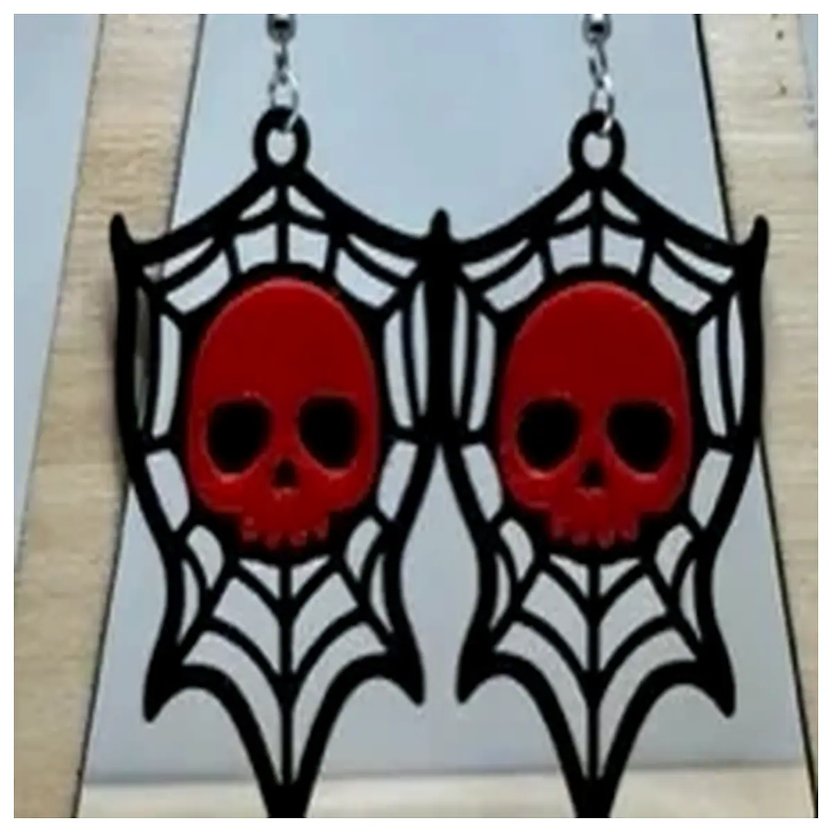 Spider Web Earrings Women s Gothic Skull Earring Geometric Design Spider Decoration Fashion Jewelry