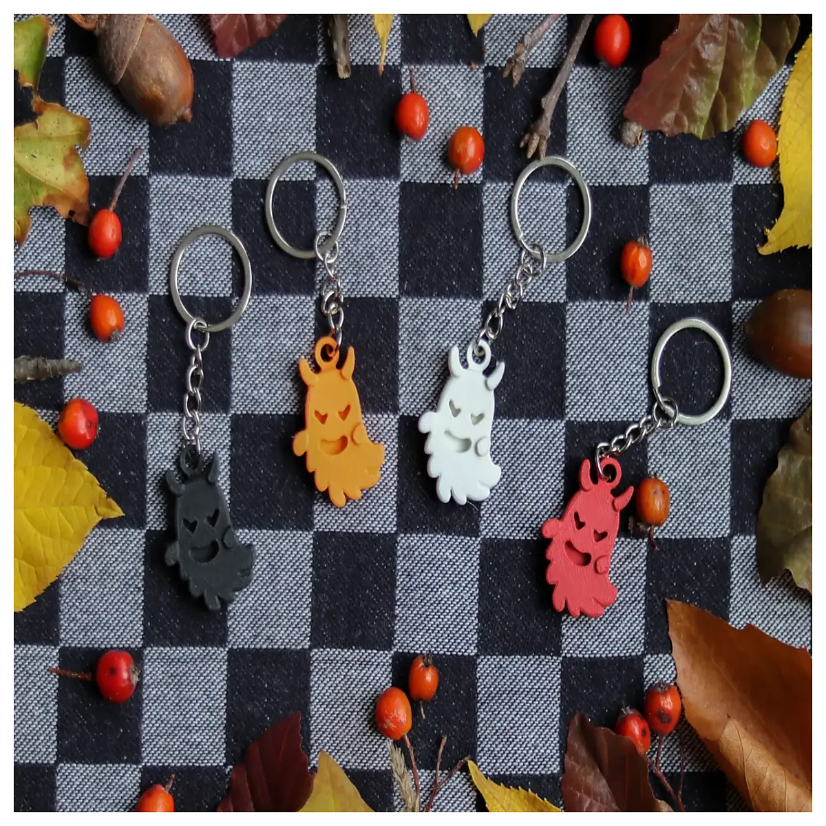 spooky ghost keychain autumn halloween decor party favor gothic teens