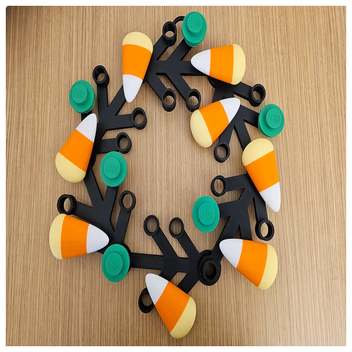 Halloween Candy Corn Wreath Festive Corn Brick Decor Halloween Decoration Party Candy Accessories