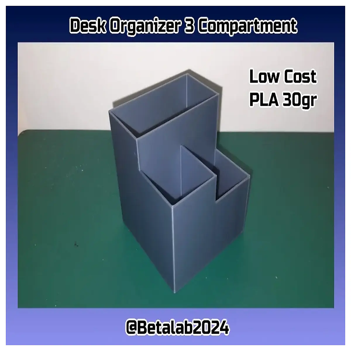 desk organizer with 3 compartments for office supplies pen holder and paper clips storage