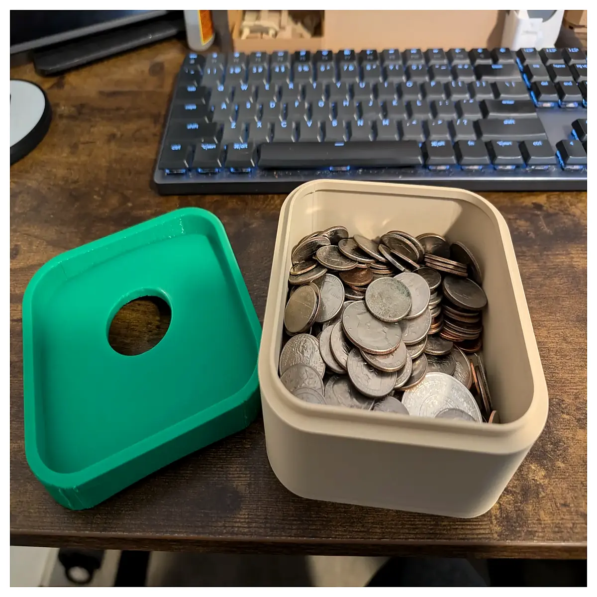 Coin Box Organizer Storage Box Simple Coin Holder Collection Box Easy Coin Case Storage Container