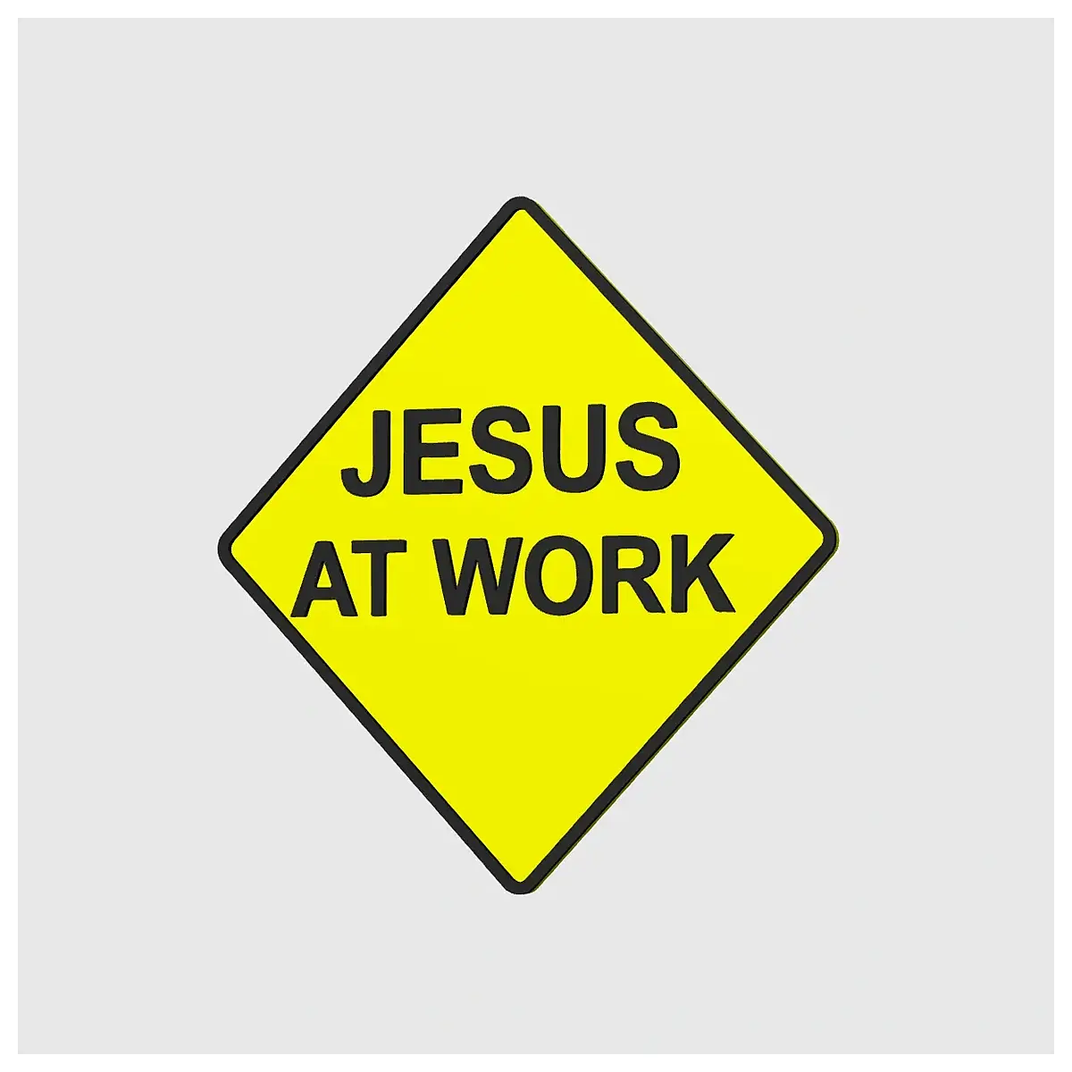Jesus Working Road Sign Religious Art Christian Decor Biblical Theme Jesus Image Faith Collection Religious Gift