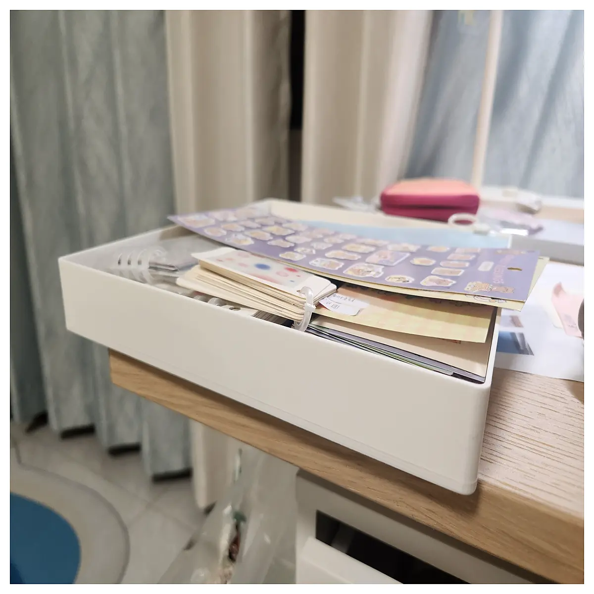 square plastic storage bin organizer box for desk drawer closet kitchen counter shallow container with lid