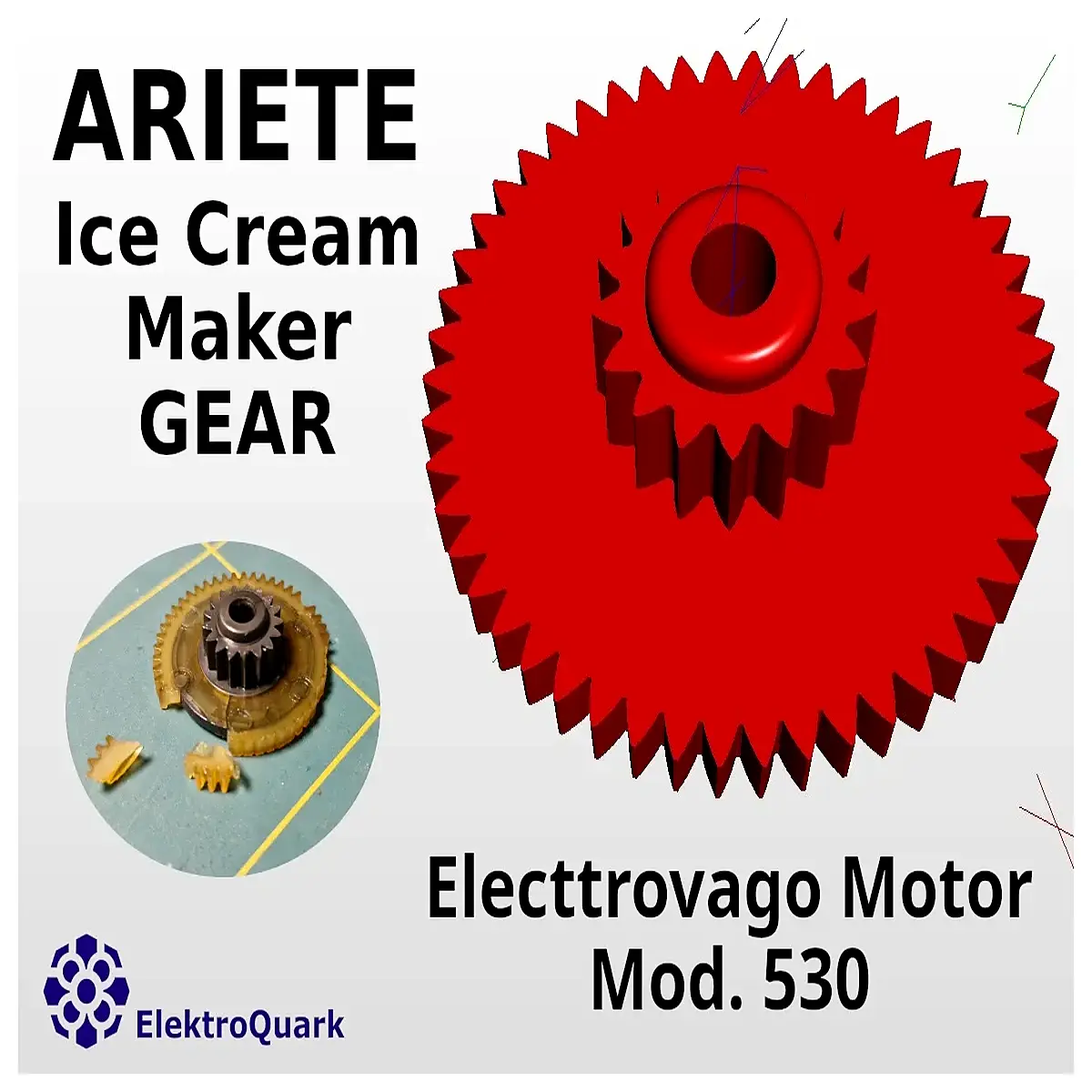 Ice Cream Maker Gear Replacement ARIETE Ice Cream Maker Motor Gear Ice Cream Machine Parts Ice Cream Maker Accessories Machine Repair