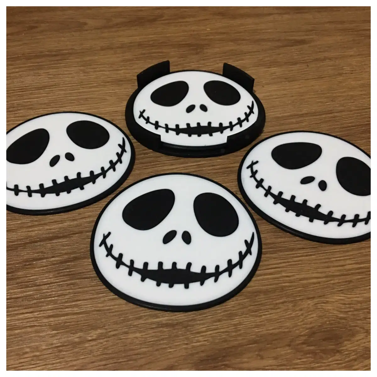 Jack Skellington Happy Mat Stand Desktop Decoration Cup Mat Holder Home Decor Mat Collection Accessory