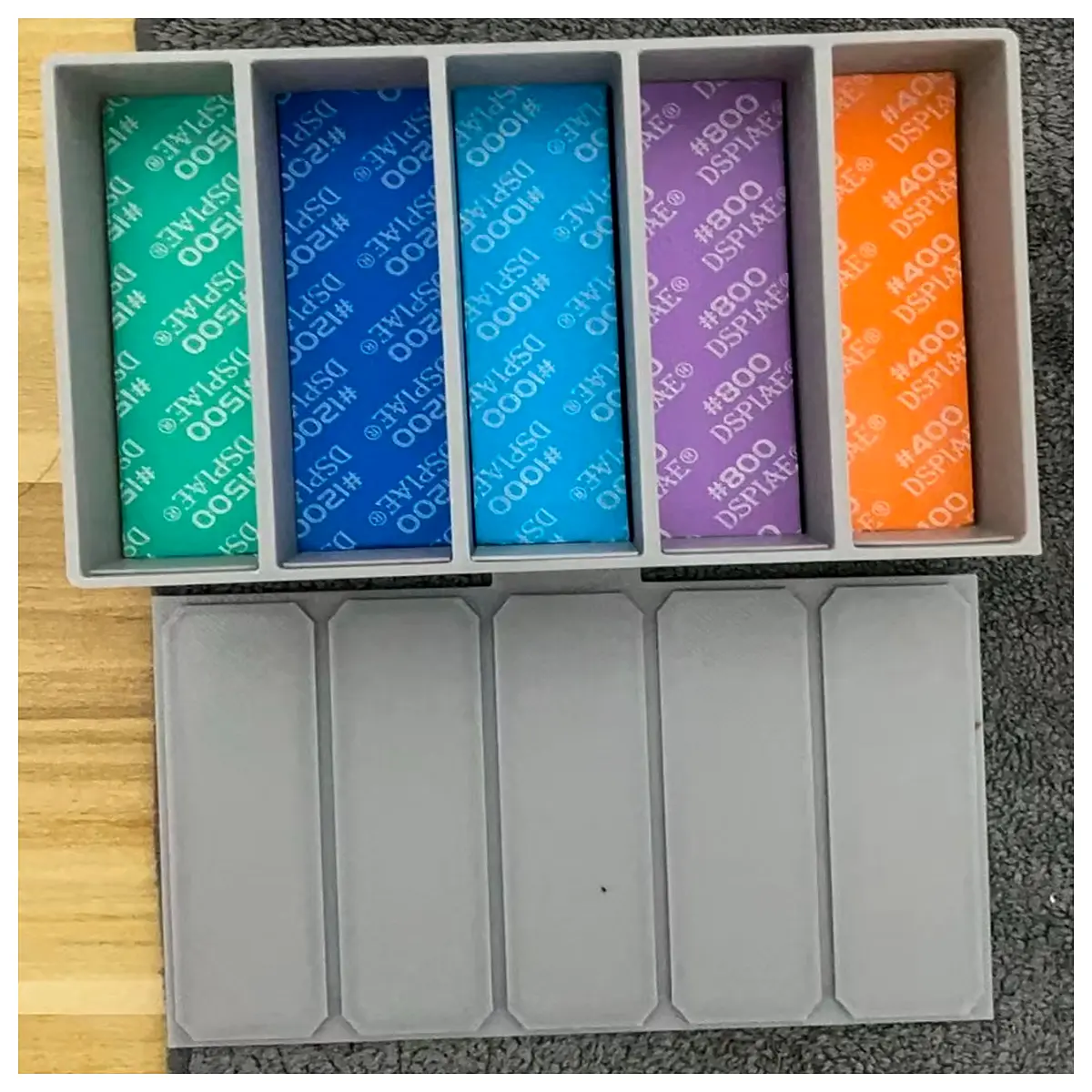dspiae sandpaper box holder storage organizer for wet dry sanding sheets abrasive paper caddy
