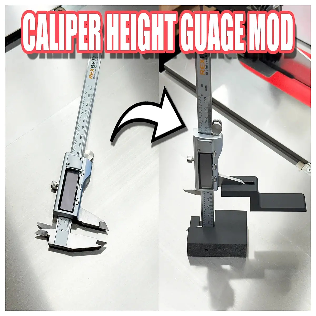 Digital Caliper Height Conversion Block Measurement Tool Dimension Converter Precision Instrument Industrial Measurement Part Measurement
