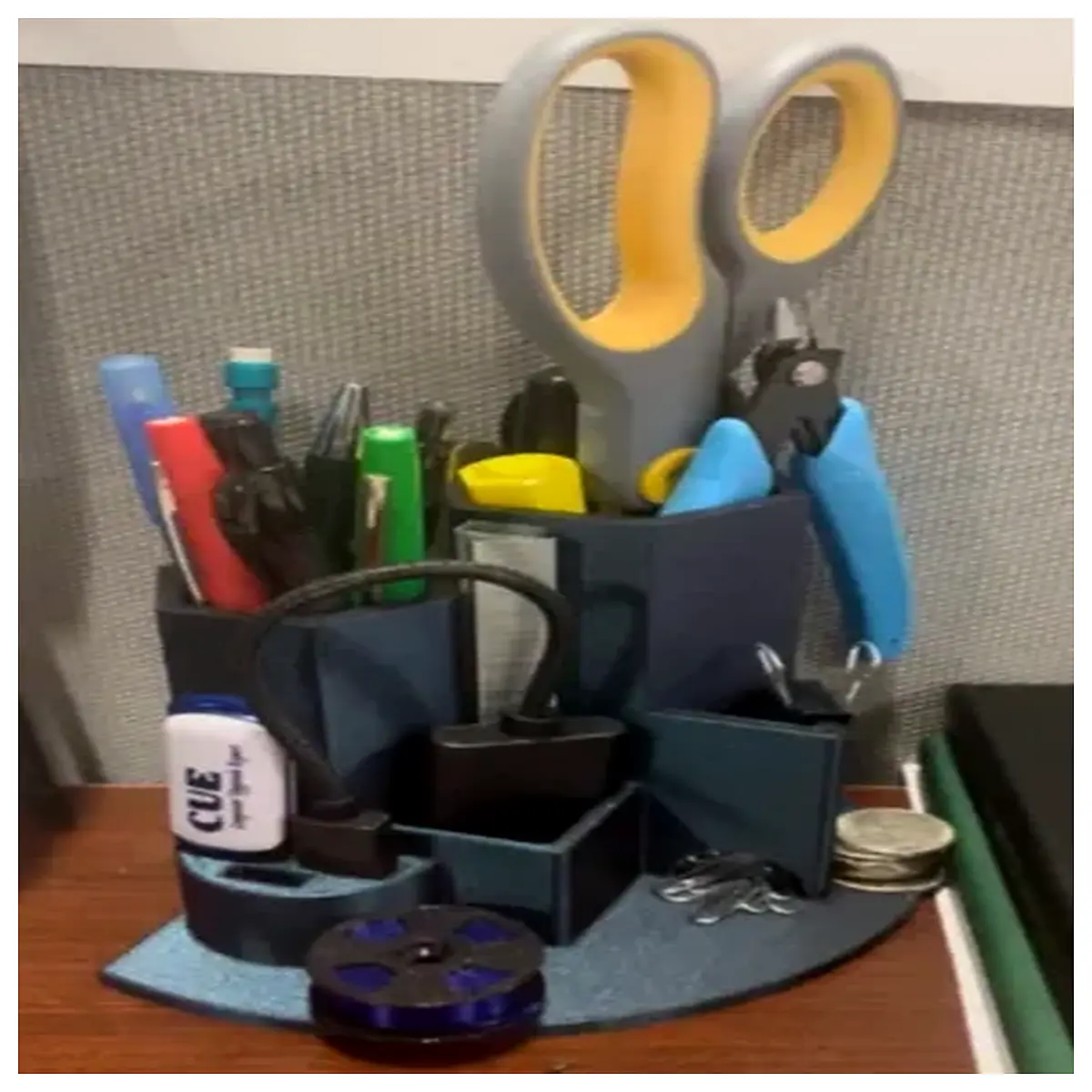 desk organizer with compartments desktop storage box for office supplies pen holder and paper clip organizer acrylic desk caddy