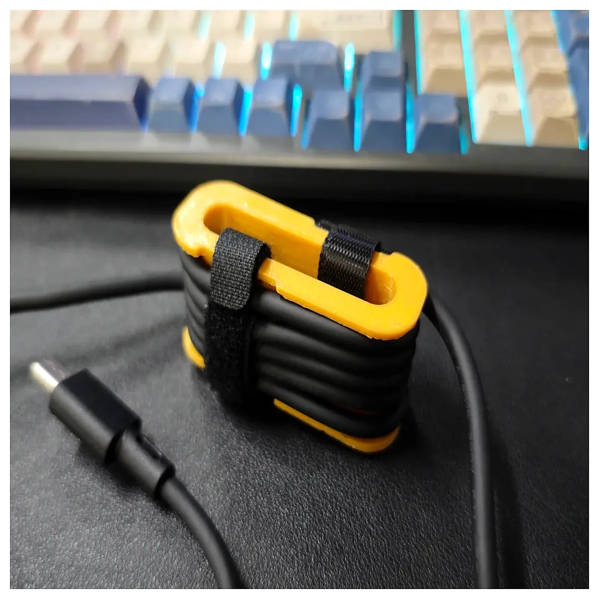 P14 Square Port Charging Cable Organizer with Magic Tape Cable Ties Phone Cord Management Cable Protection Accessory