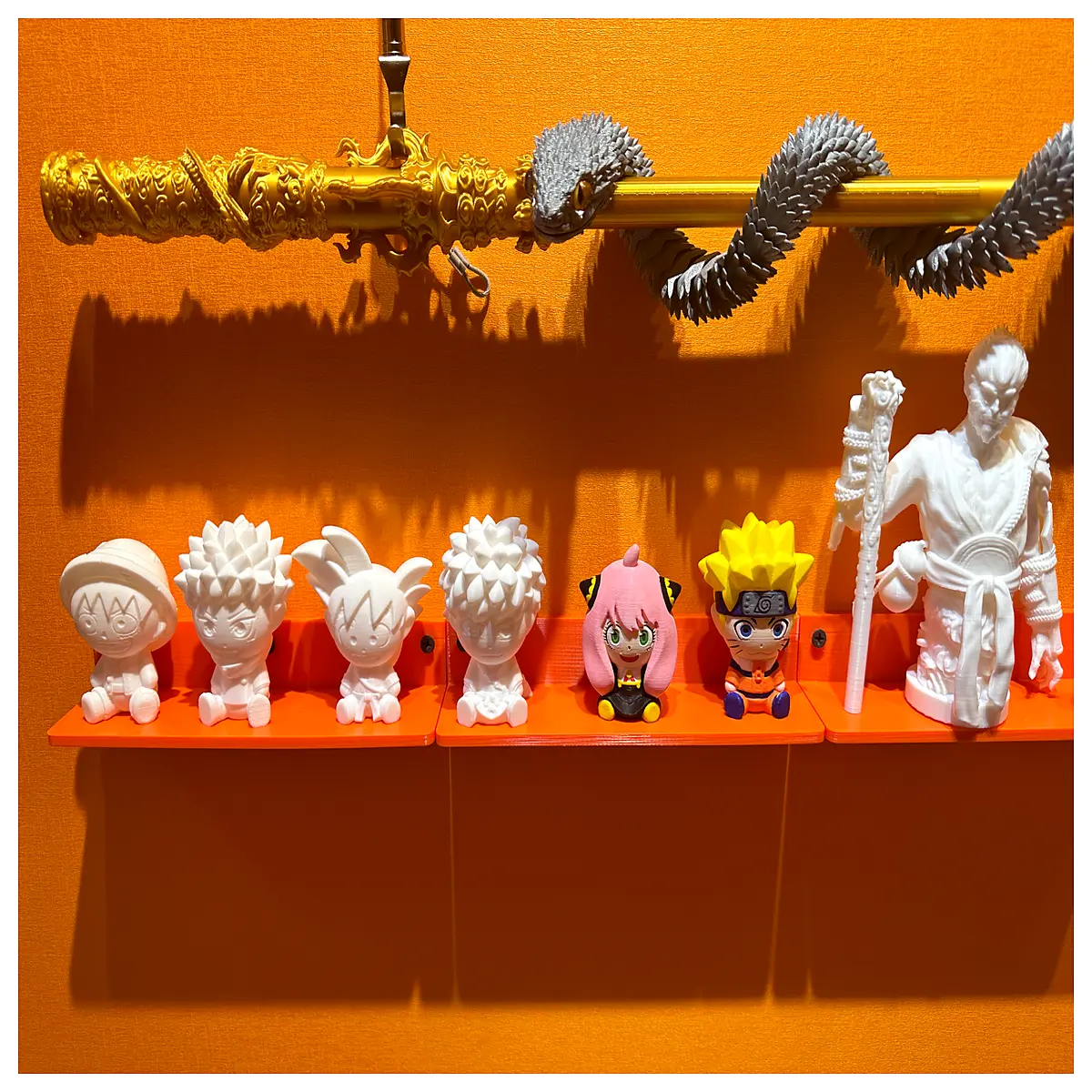 small wall mounted shelf for anime figures collectible figurine storage rack mini desktop organizer for toys and models