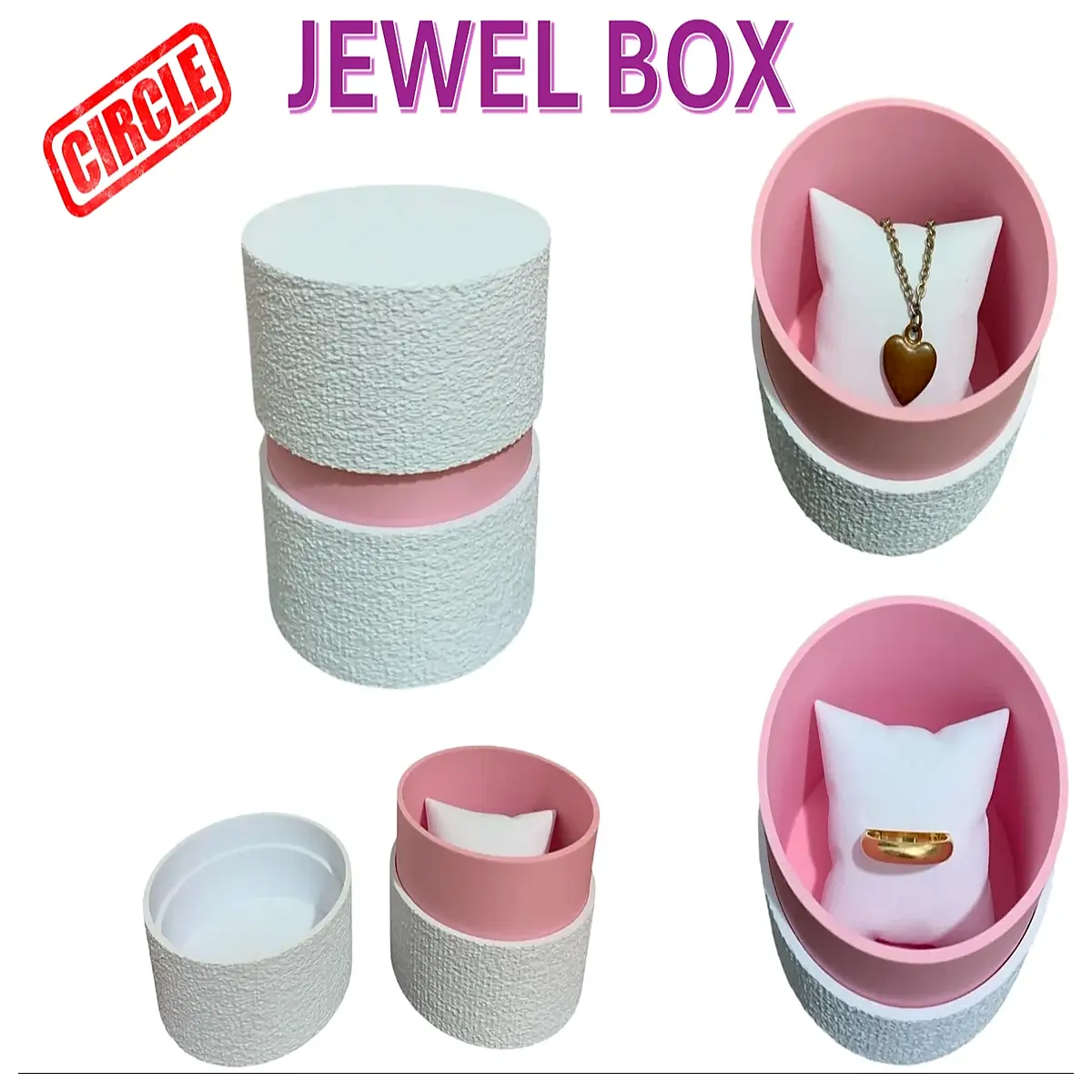 Jewelry Box Round Shape Gift Box Box Decorative Box Gift Box Packaging Box Jewelry Storage Creative Box