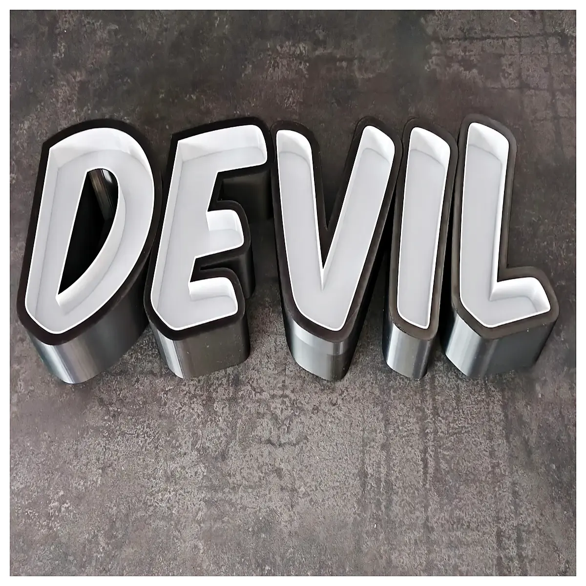 glow in the dark devil letters wall decor neon sign night for bedroom gaming room party decoration spooky halloween props