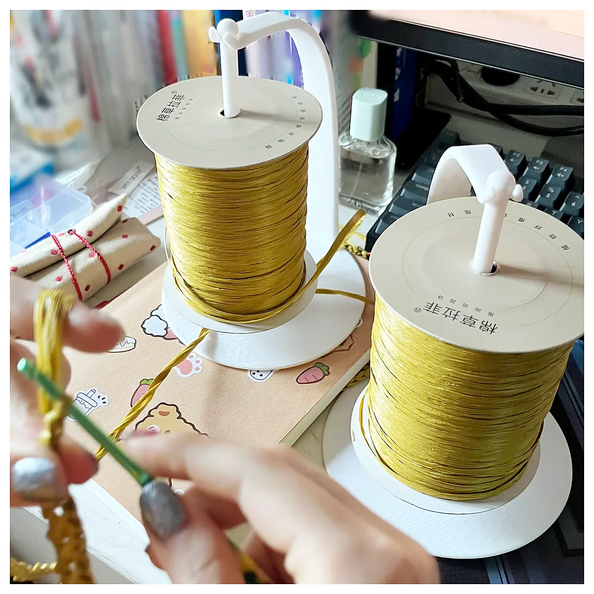 Yarn Craft Organizer Bag Knitting Accessories Portable Needle Threader Crochet Tool Yarn Storage Solution
