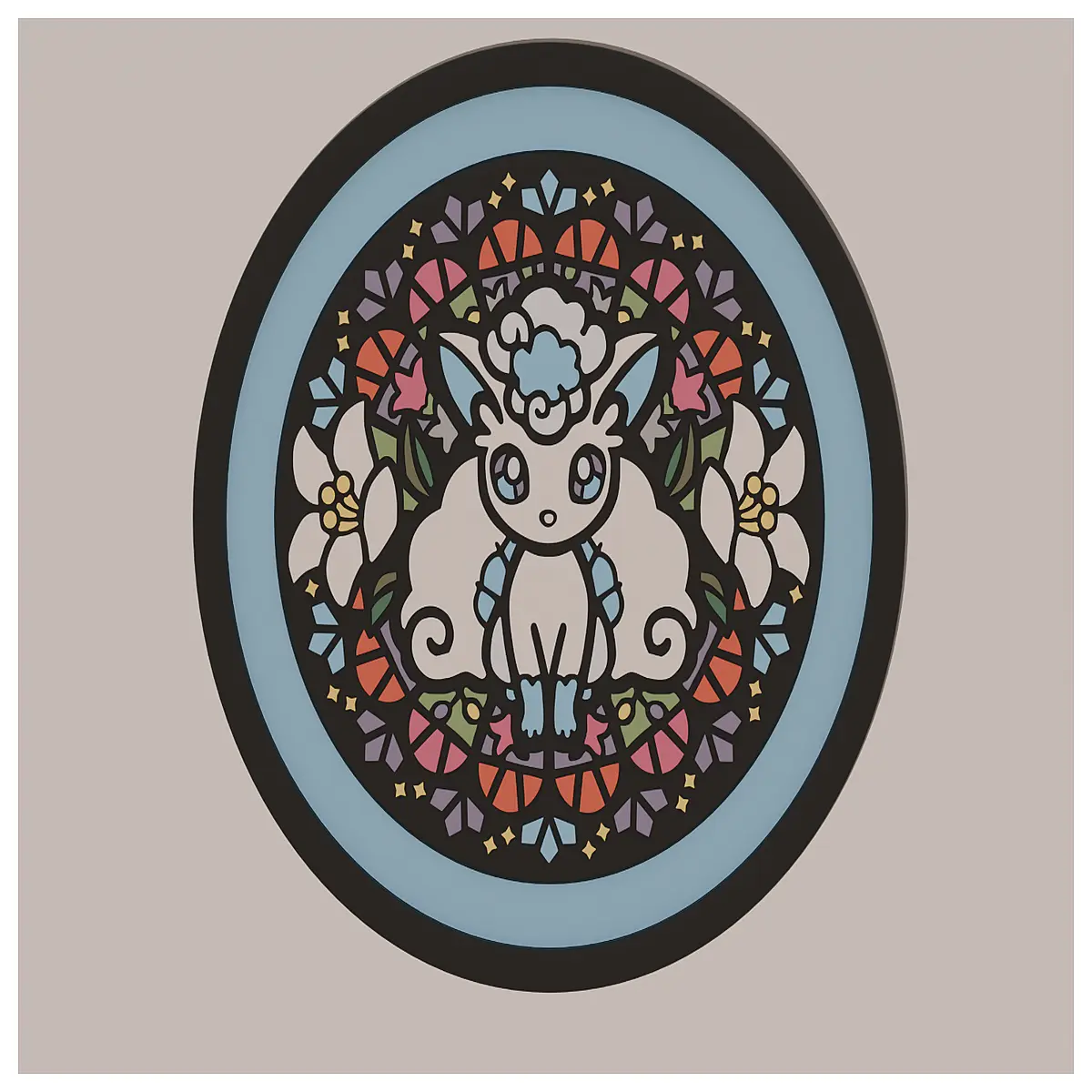 cute six tailed fox coaster single unit minimalist animal paw drink mat resin desk accessory for coffee mug protection
