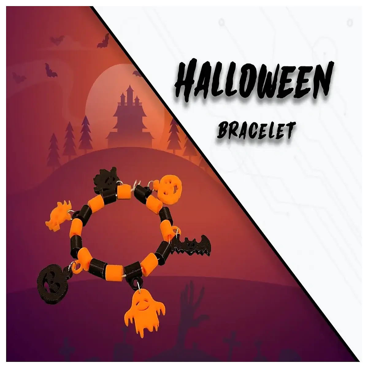 Halloween Bracelet Women s Style Festival Jewelry Party Bracelet Candy Theme Bracelet Suitable for Children Girls Decoration
