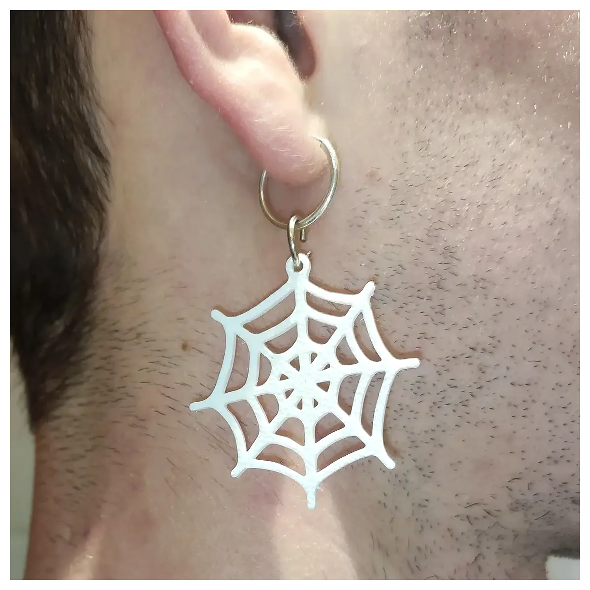 Halloween Spiderweb Earrings Keychain Festive Decor Spider Earrings Creative Keychain Halloween Gift Decoration Accessory