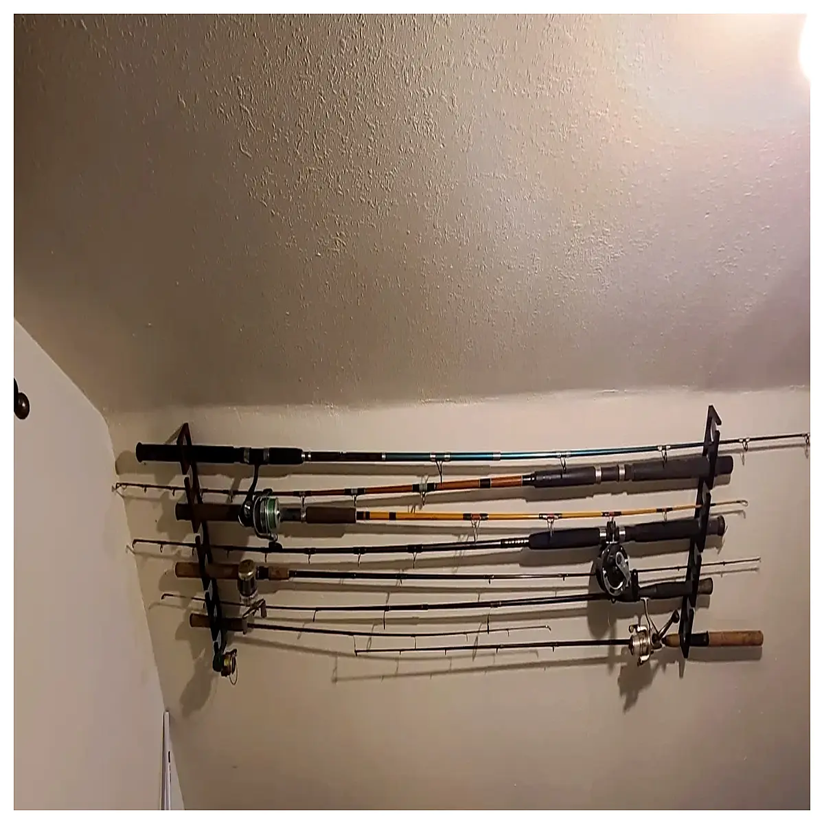 Wall Mounted Fishing Rod Holder Bracket Fishing Rod Support System Wall Fishing Rod Rack Fishing Accessory