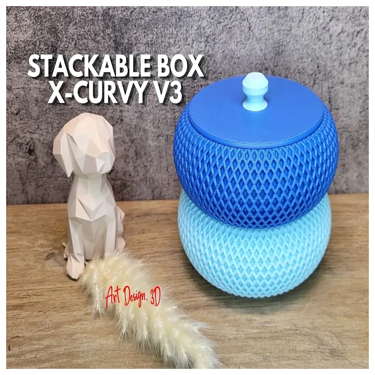 Jewelry Box Stackable X Curvy V3 Foldable Display Box Gift Box Storage Container Creative Box Organizer