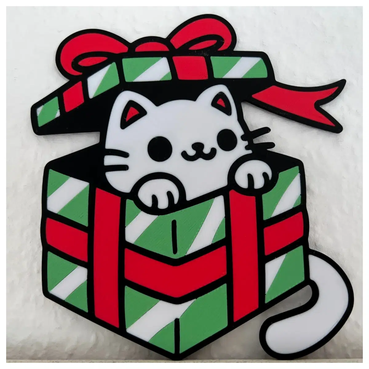 cute cat figurine christmas ornament for gift box holiday tree decoration snowman decor