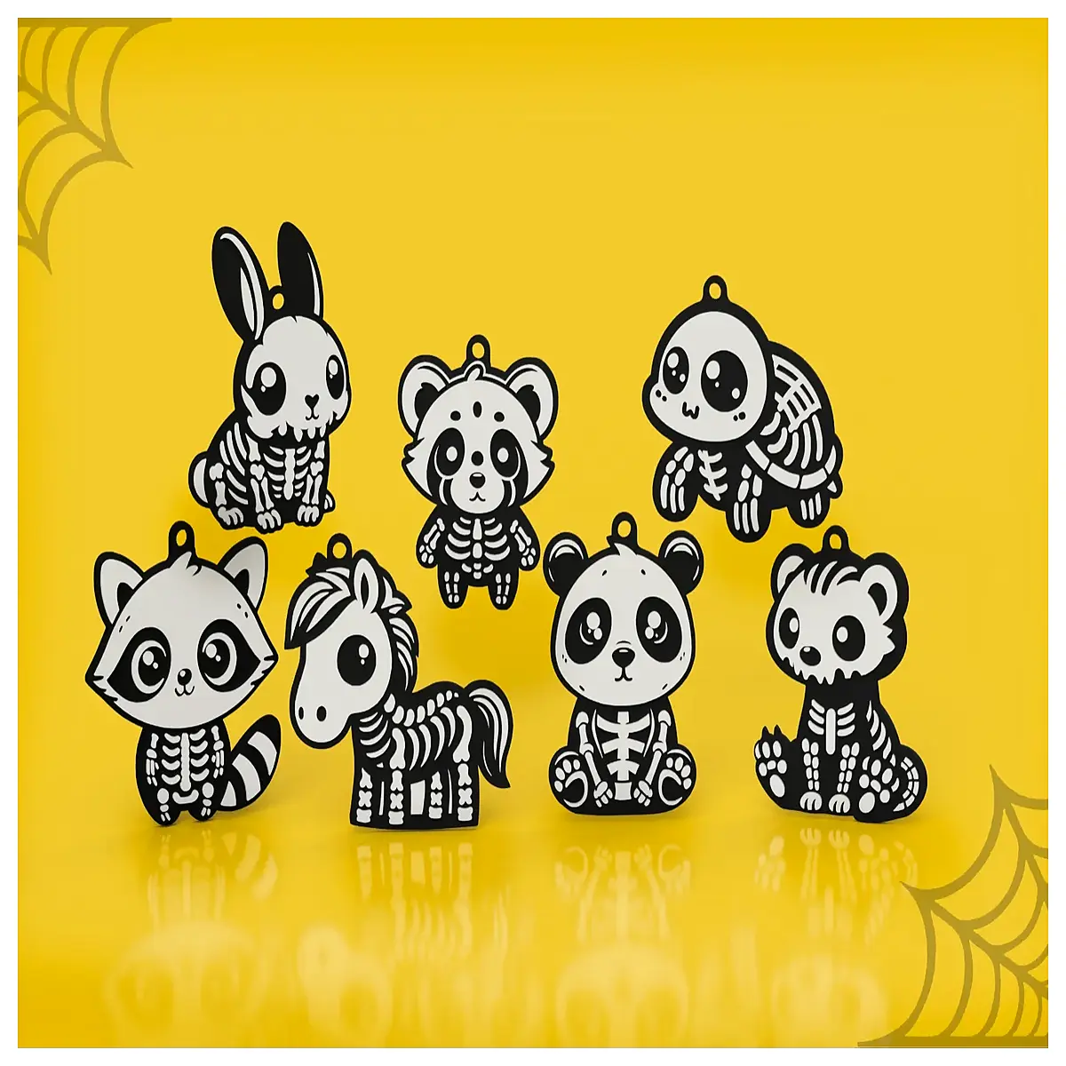 Cute Animal Halloween Keychains 7 Designs Pet Decoration Festive Small Gift Animal Theme Memorial Halloween Accessories