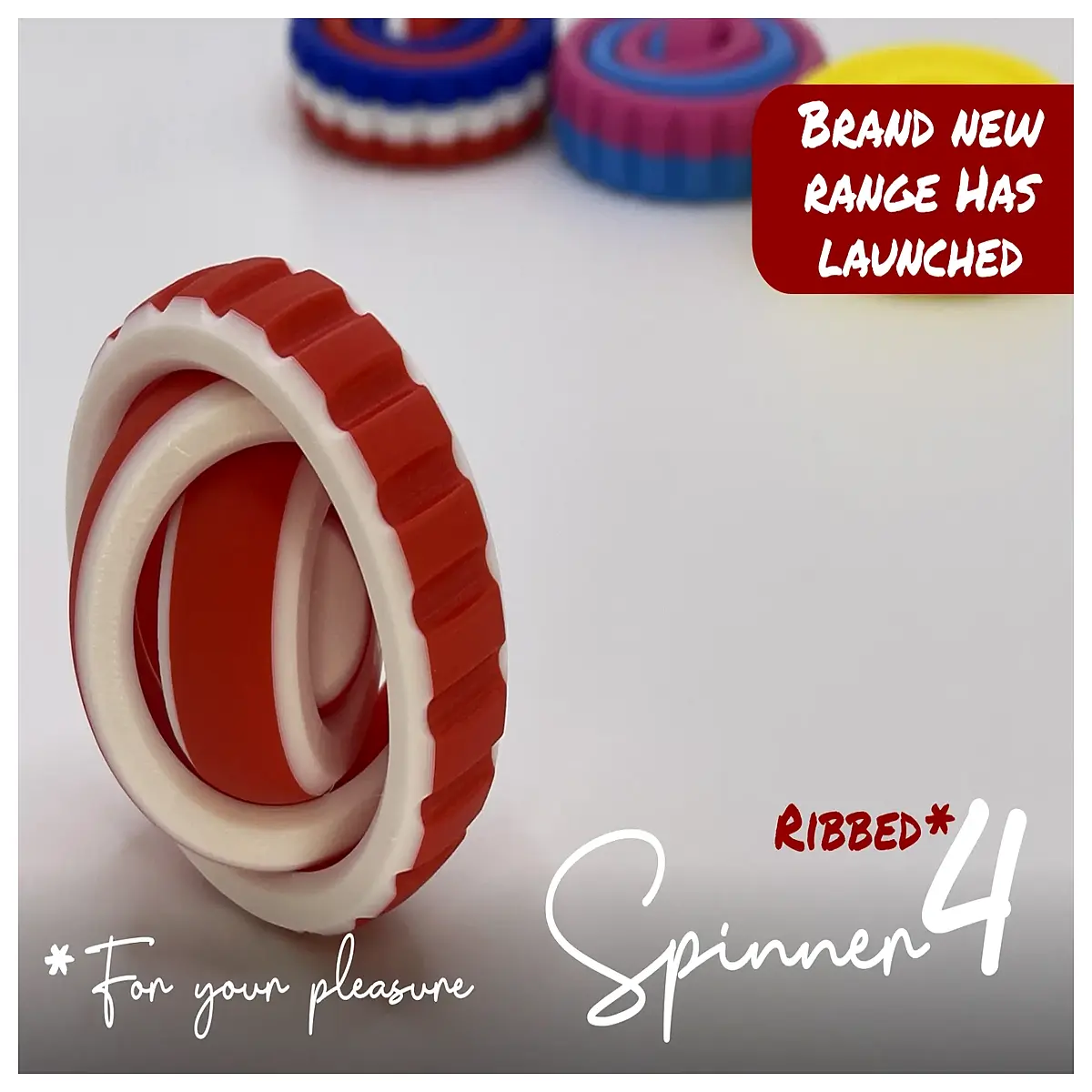 Ribbed Rotating Gyro Stress Relief Toy Handheld Puzzle Adult Child Fun Anxiety Reduction Brain Teaser
