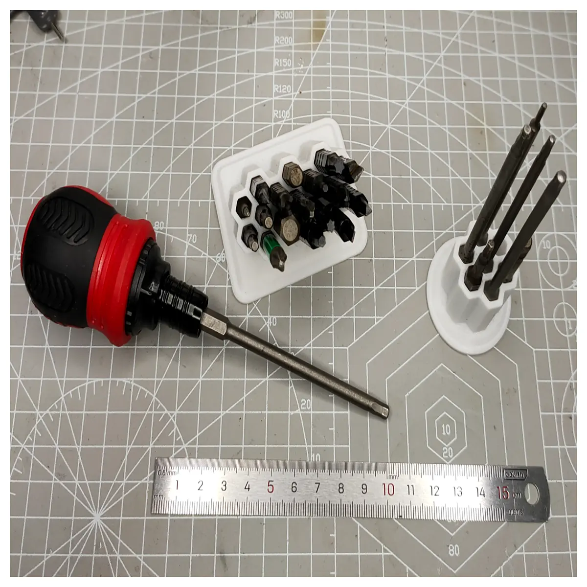 Hex Key Driver Organizer Holder Screw Fixer Repair Tools Electronic Device Accessories Screw Storage Box
