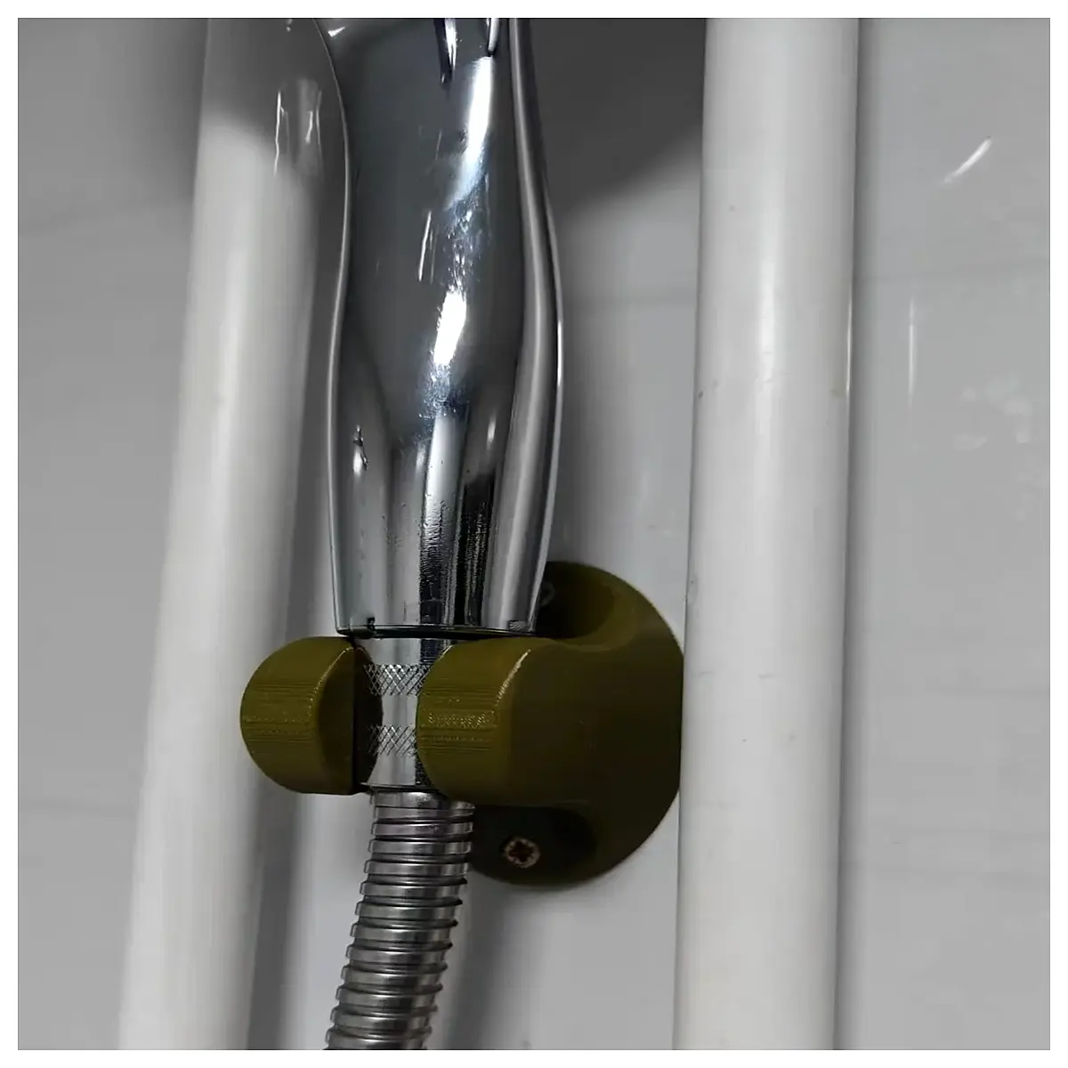 shower head holder wall mount screw bracket duty adjustable rain shower arm extender clamp for bathroom