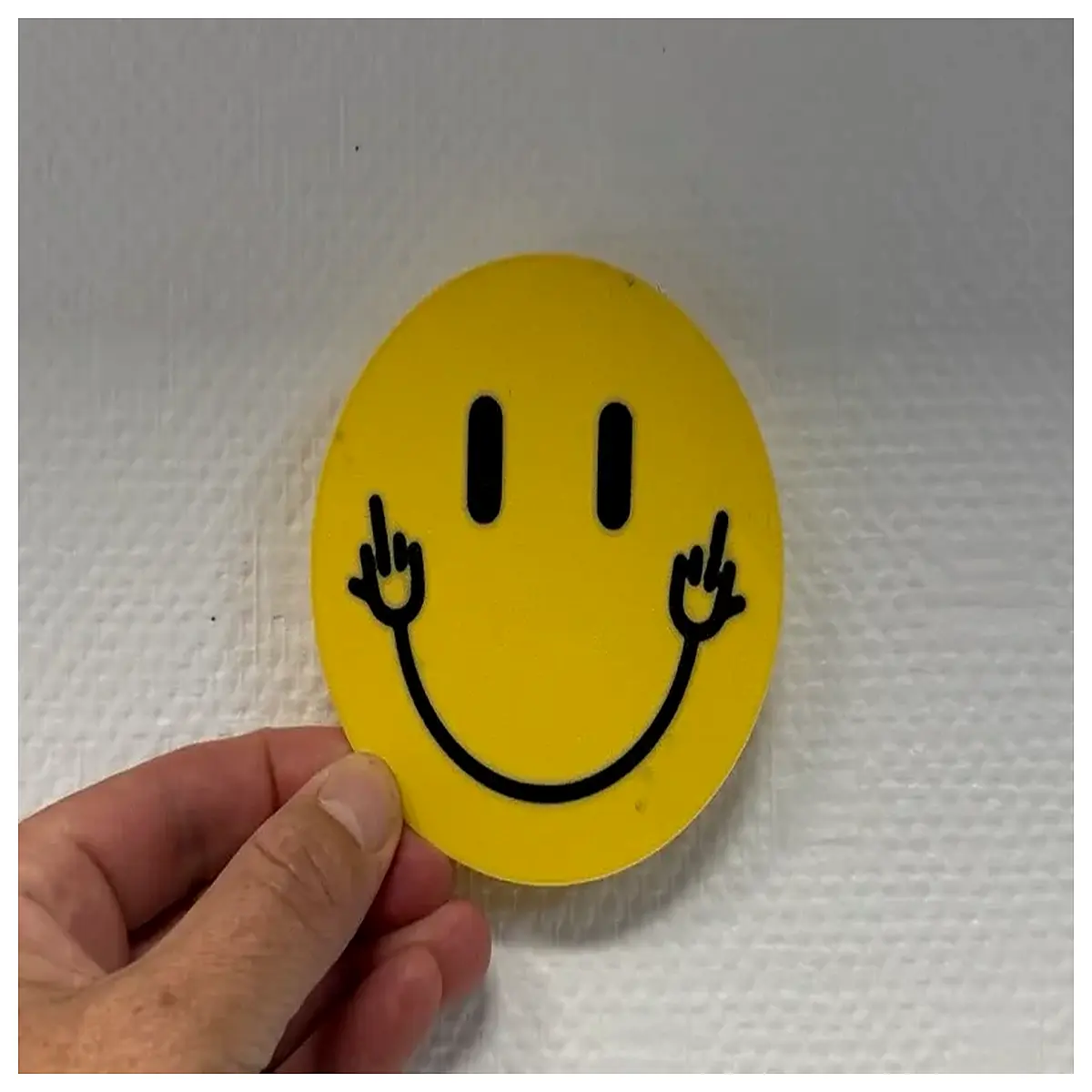 funny face decor sarcastic smiley wall art humorous mood stickers quirky home accents