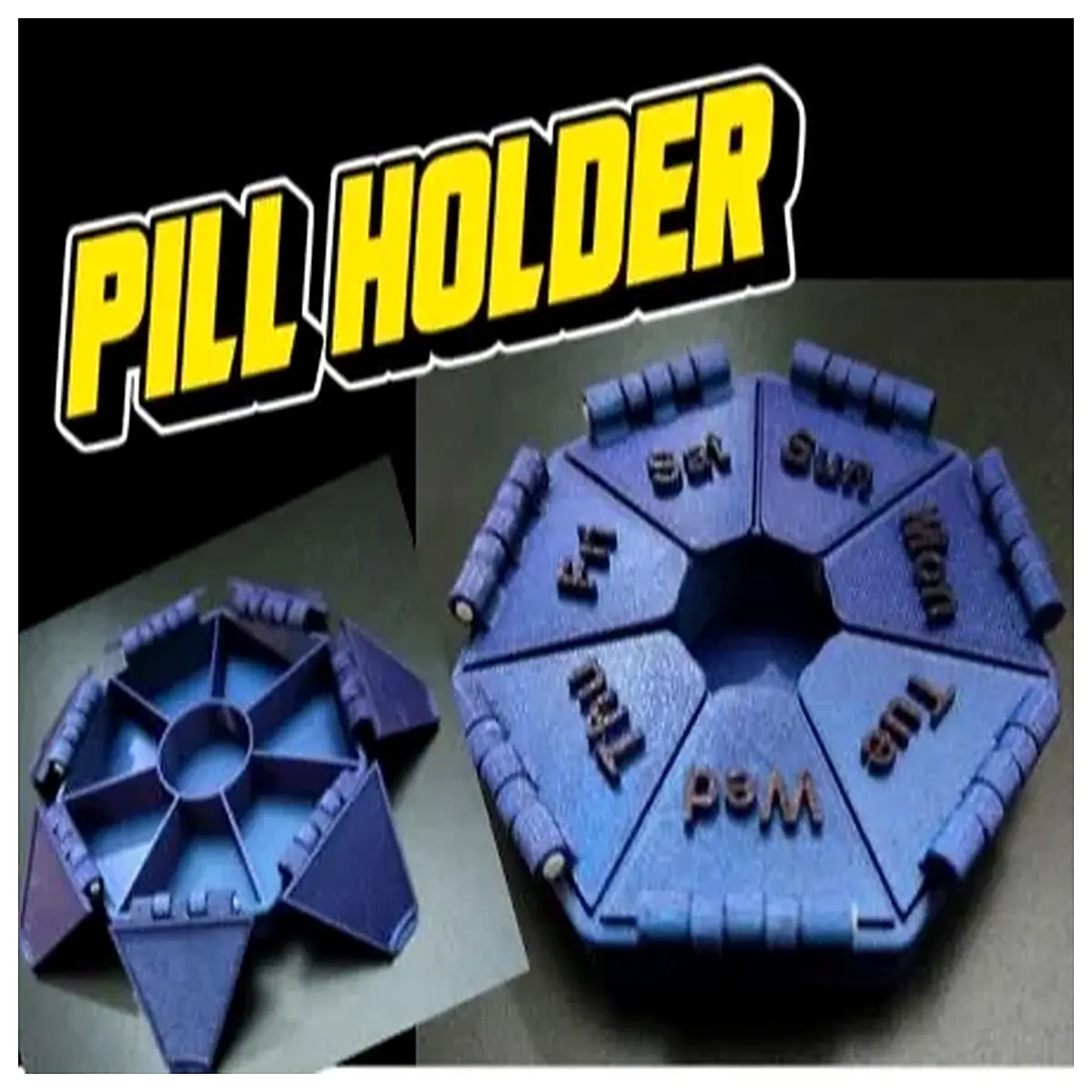 Pill Organizer Box Splitter Dosage Case Daily Multi Pill Timer Medication Box Smart Convenient
