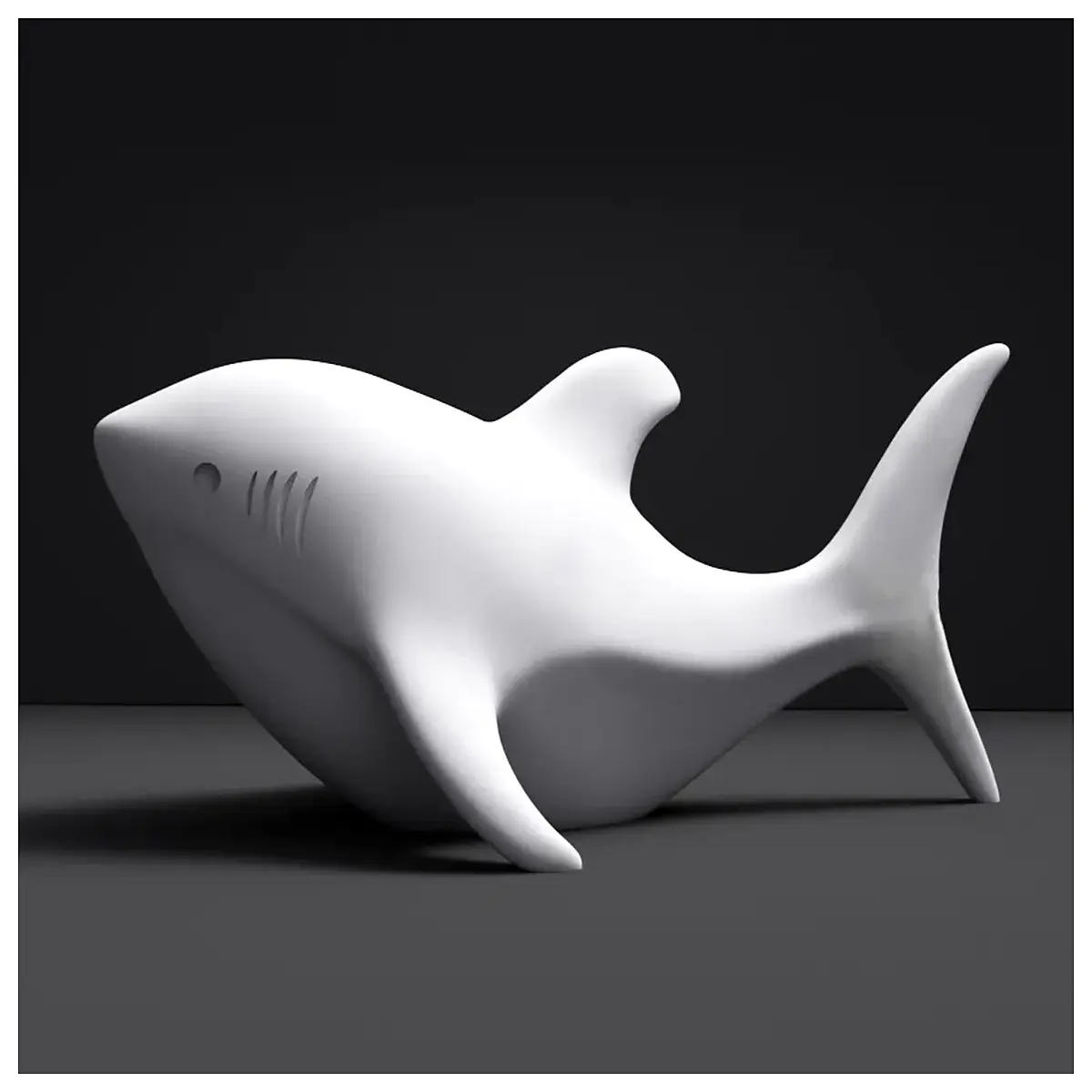 minimalist shark whale wall art canvas print modern marine biology decor for living room bedroom nautical home decoration