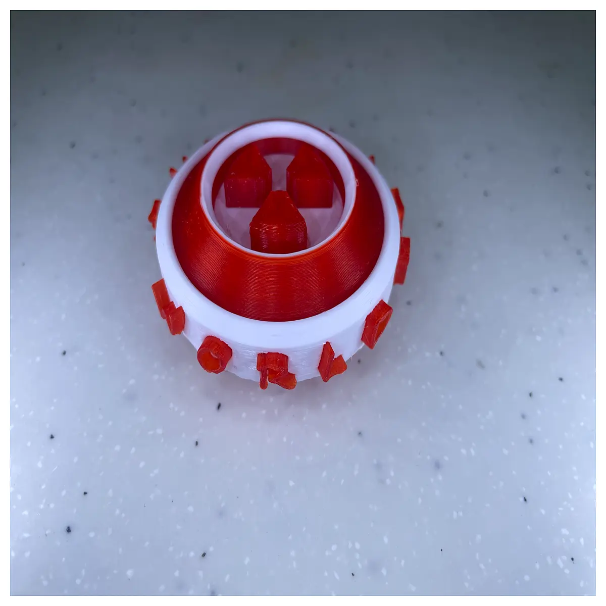 funny toilet flush button peace sign humor gag men bathroom decor prank