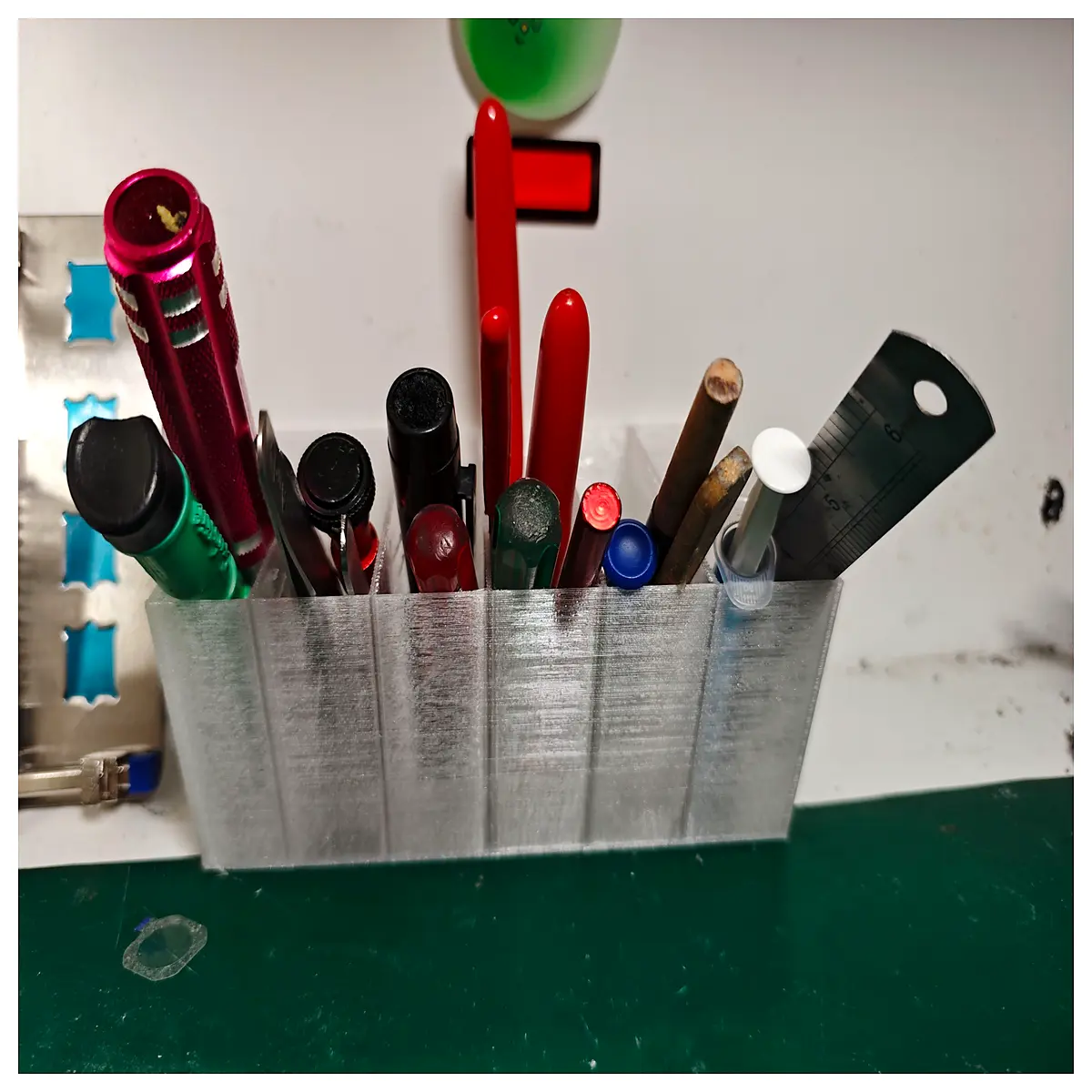 magnetic screwdriver organizer box with compartments for bits and tools storage case