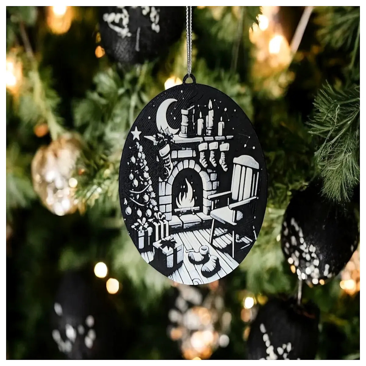 Cozy Hearth Christmas Decorations Festive Atmosphere Home Decor Christmas Gift Fireplace Accessories