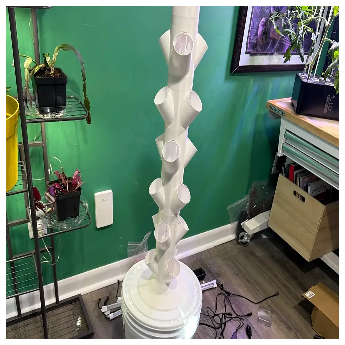 Vertical Garden Tower Indoor Plant Stand Hanging Garden Desktop Green Wall Air Planting System Growing Equipment