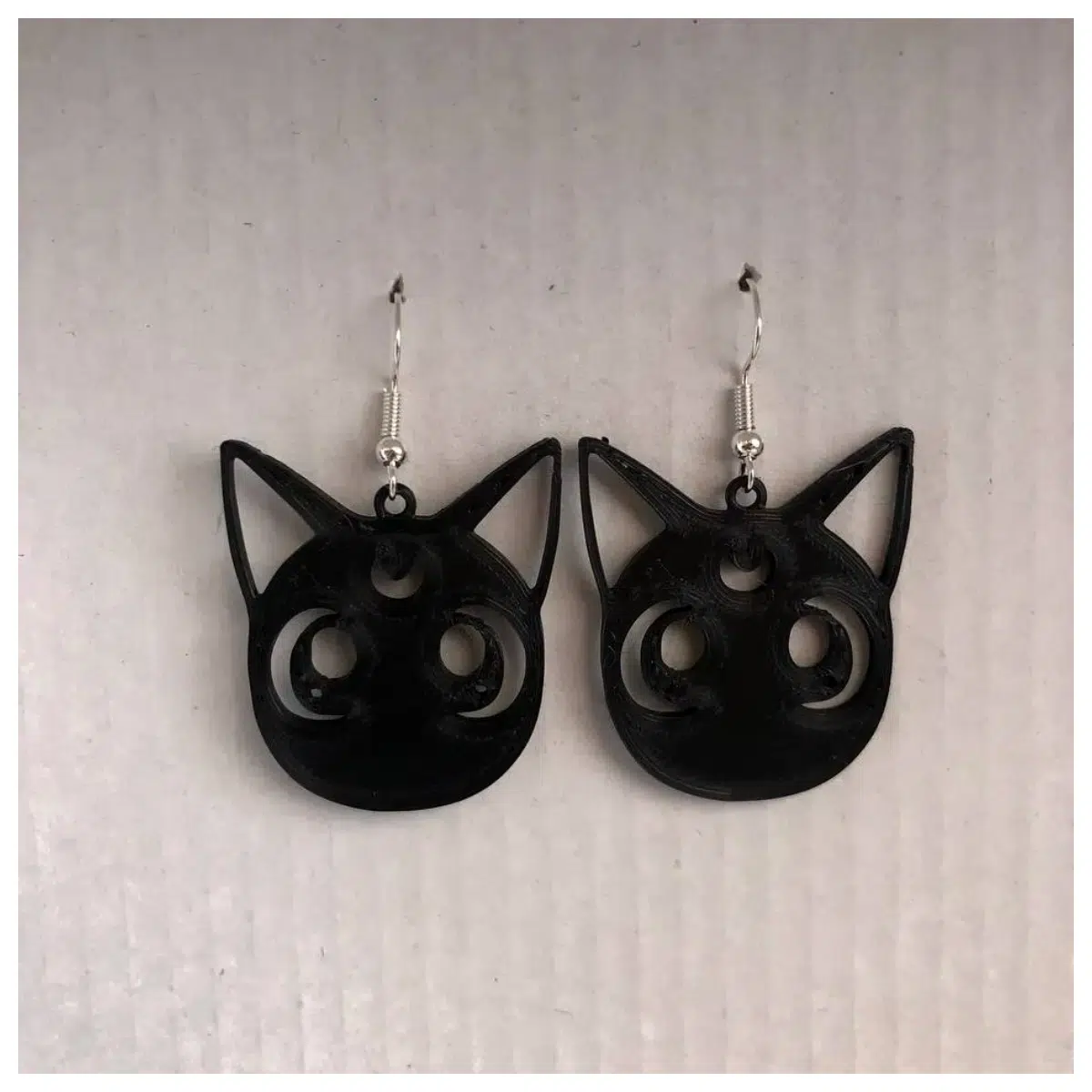 Cat Moon Earrings Face Design Cute Cat Ear Studs Anime Accessories Jewelry Parts