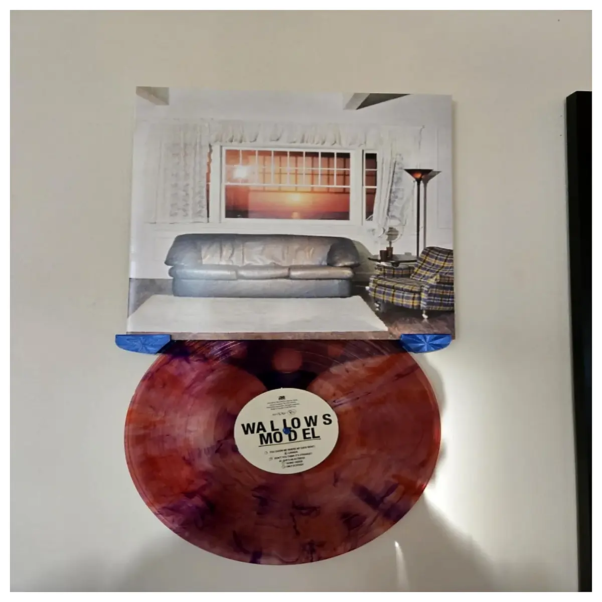 vinyl record wall mount holder for album art storage organizer