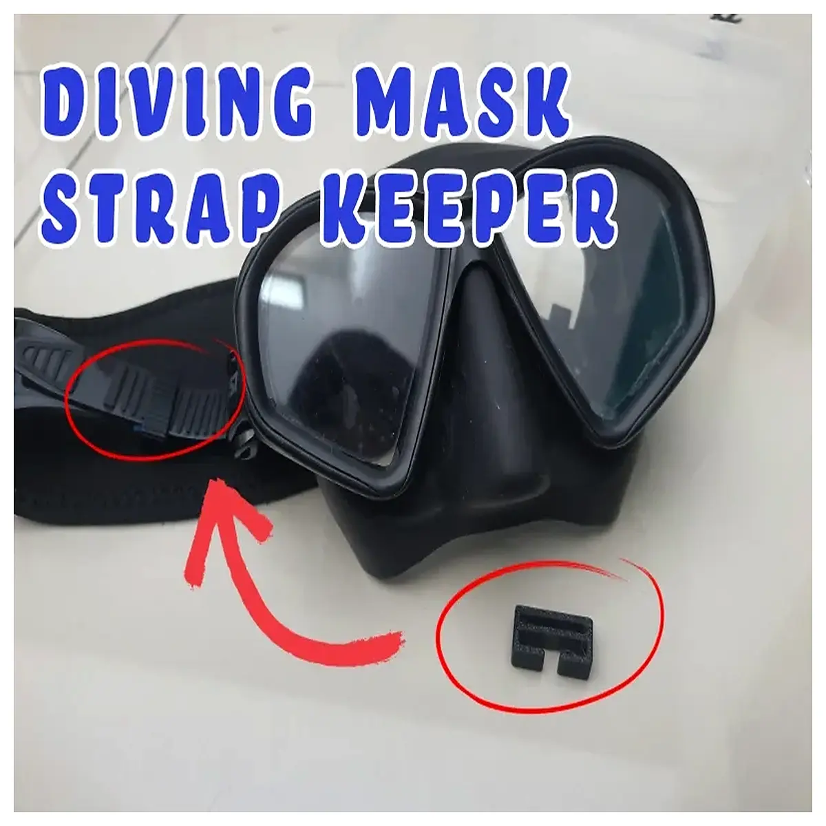 Snorkeling Mask Strap Ring Holder Snorkeling Accessory Mask Securing Ring Support Buoyancy Retention Diving Gear