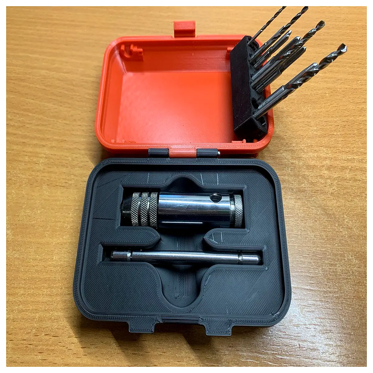duty drill bit organizer box with compartments for masonry wood metal bits storage case