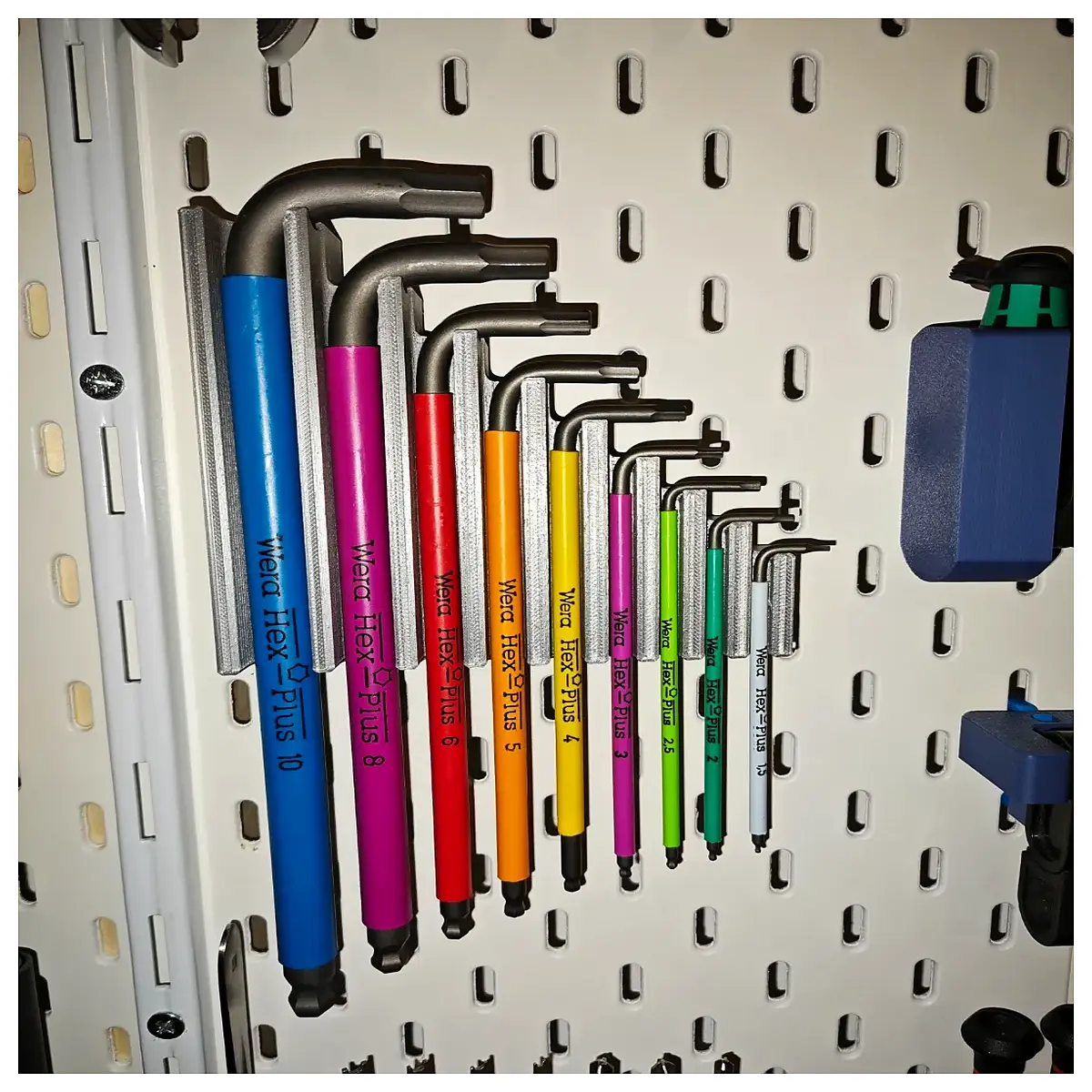 wera skadis magnetic hex bit holder pegboard organizer rack for workshop tools storage