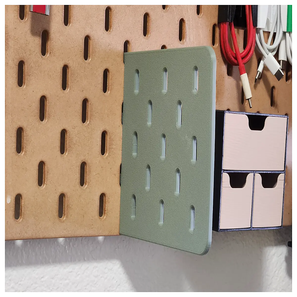 skadis pegboard wall organizer system with hooks shelves for office home studio craft room garage storage