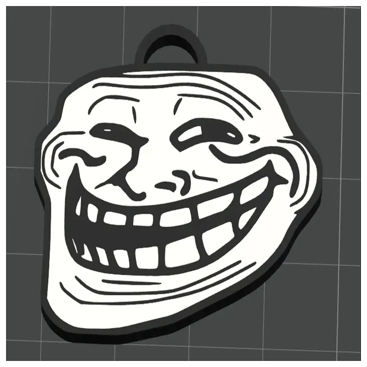 Keychain Meme Derp Funny Novelty Gift Absurd Keyring Decoration Gag Present Friends Family
