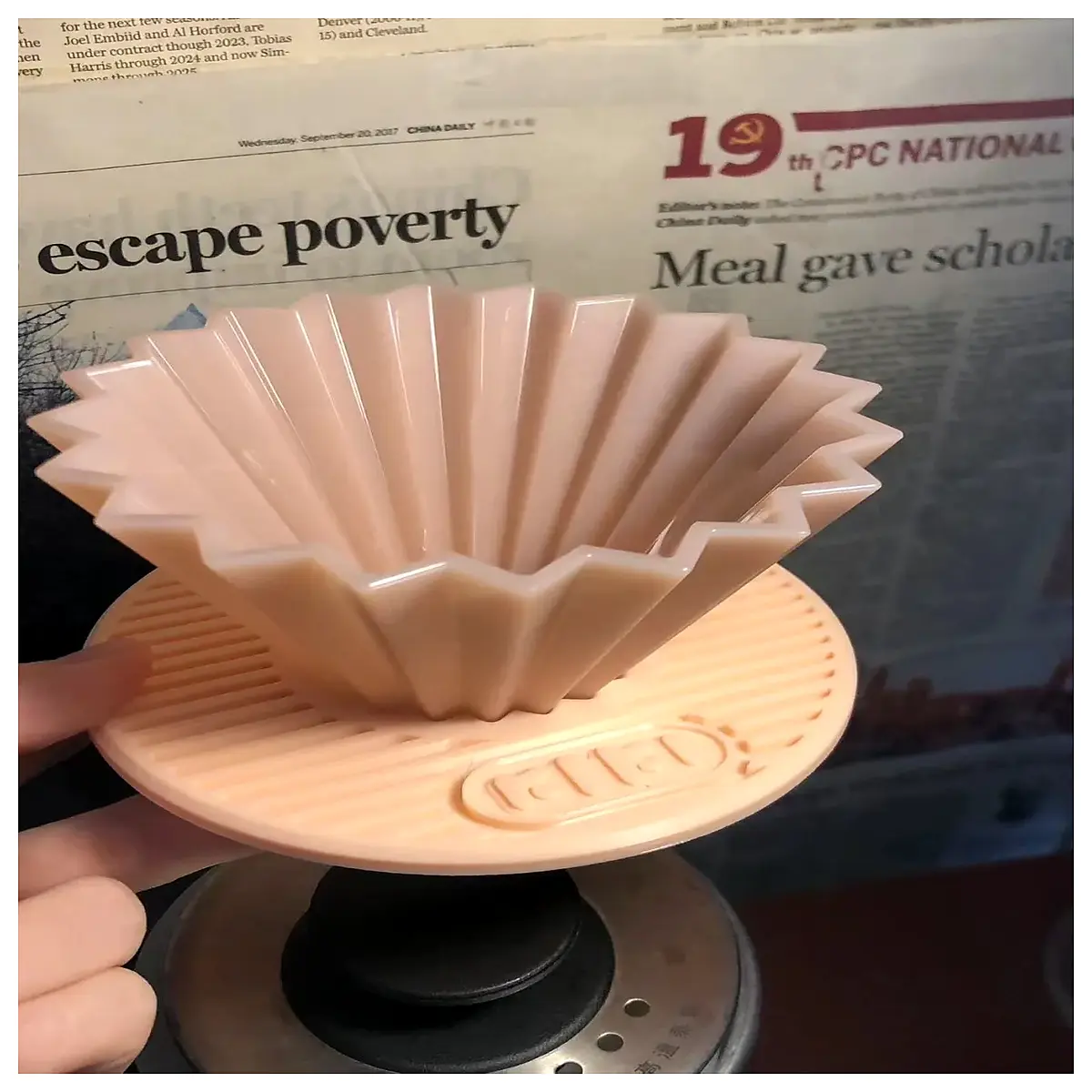Origami Paper Cup Holder Folding Cup Stand Desktop Decoration Creative Gift Filter Cup Mat KLKL Store