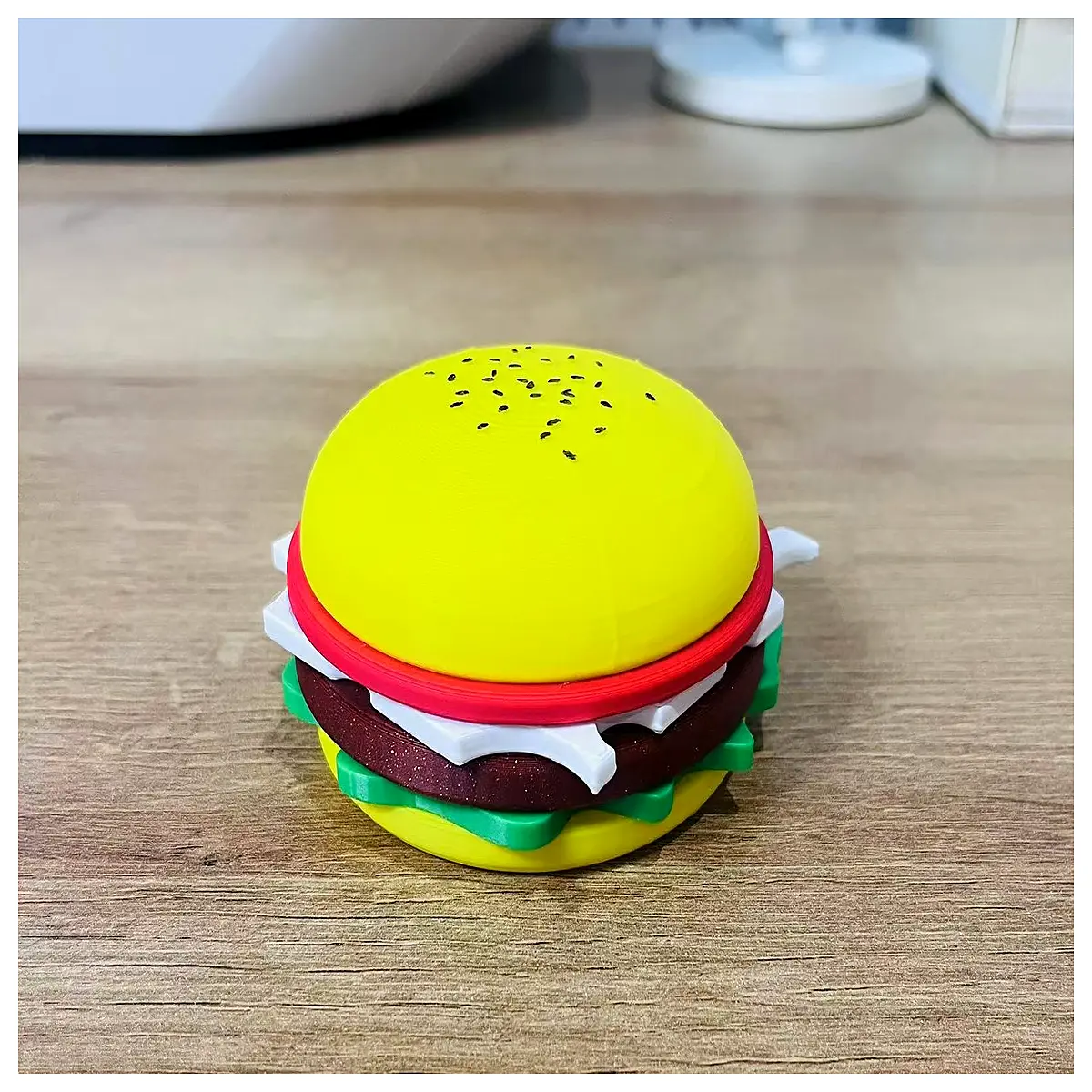 mini burger capsule toy blind box collectible gashapon vending machine candy container for kids party favors
