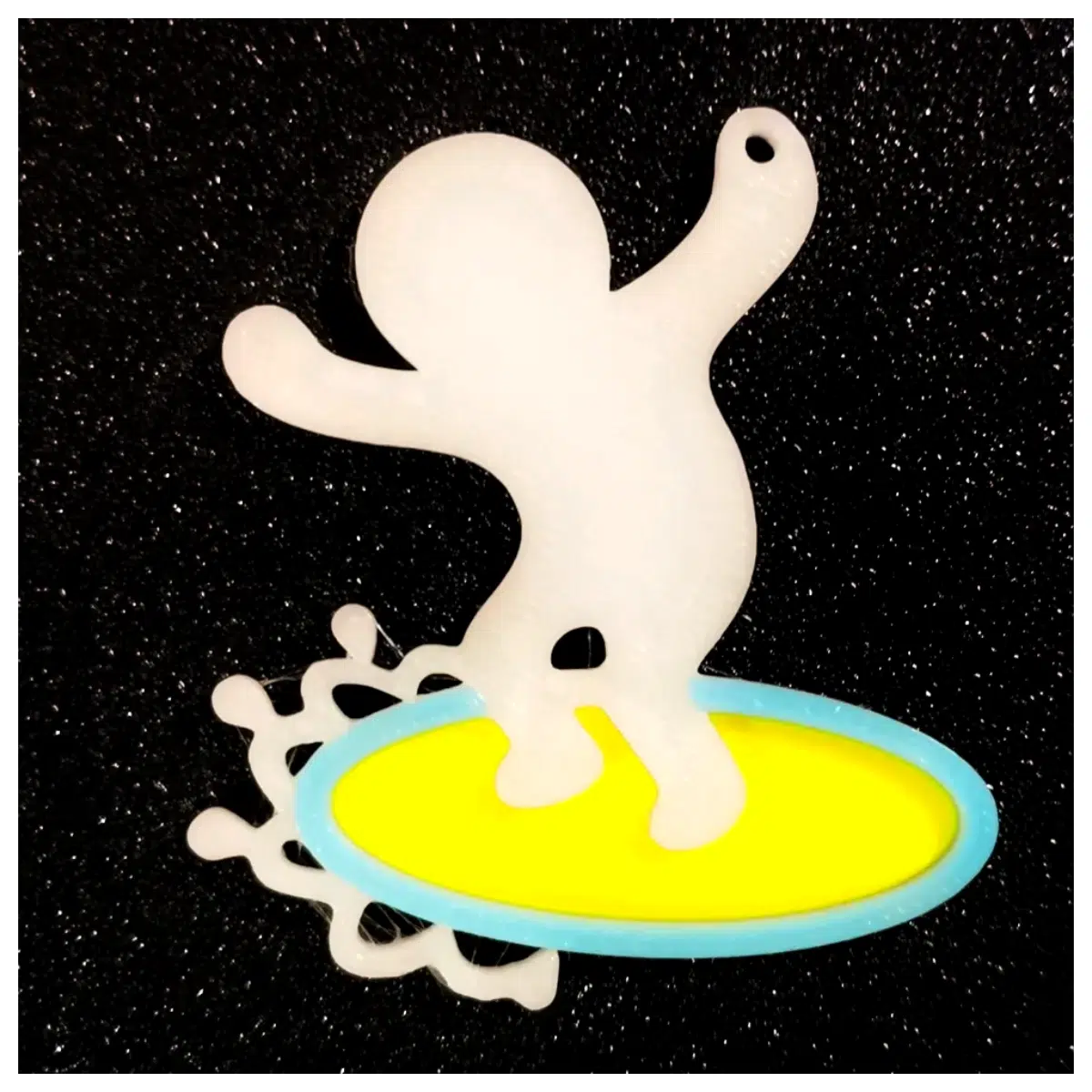 Surfer Keychain Ocean Theme Design Waterproof Durable for Water Sports Enthusiasts Surf Accessories