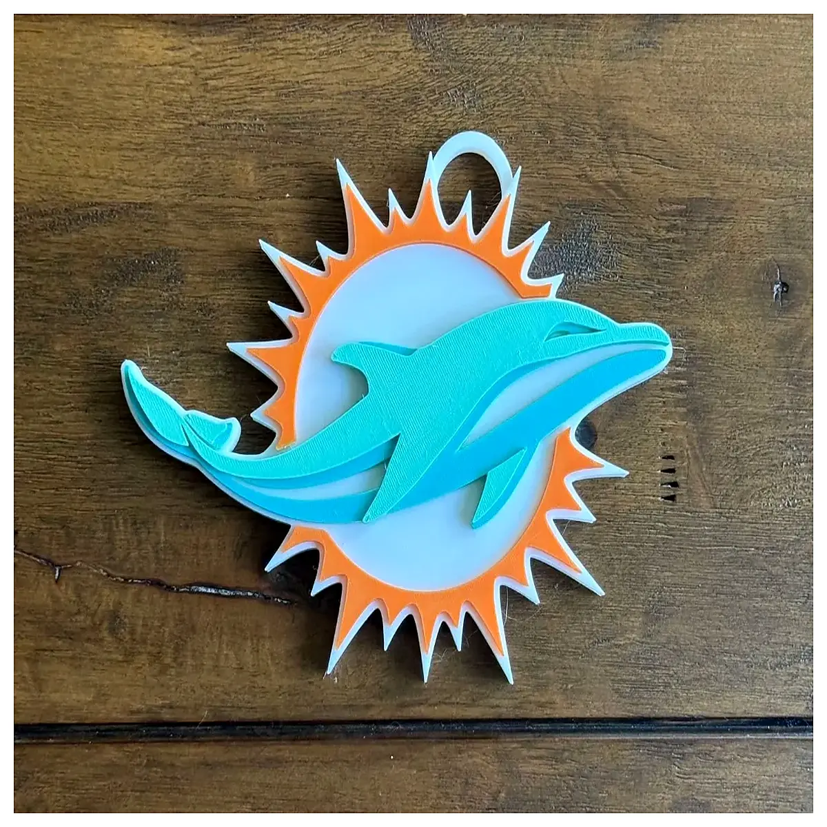 Miami Dolphins Large Pendant Necklace Ocean Theme Decoration Birthday Gift Mariner Commemorative Chain Personalized Jewelry