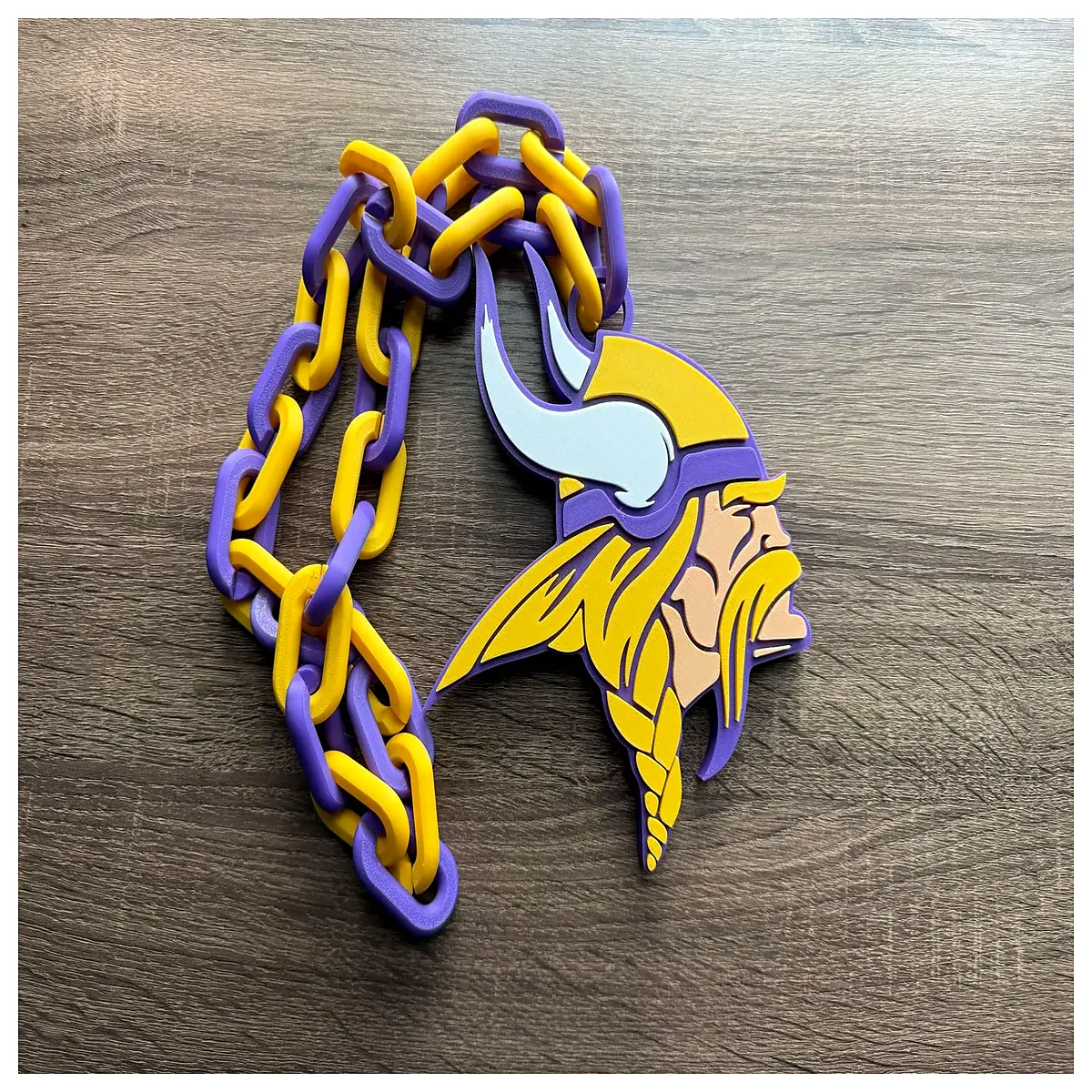 Minnesota Vikings Oversized Pendant Necklace Decor Tribal Style Gift Heritage Jewelry Accessories