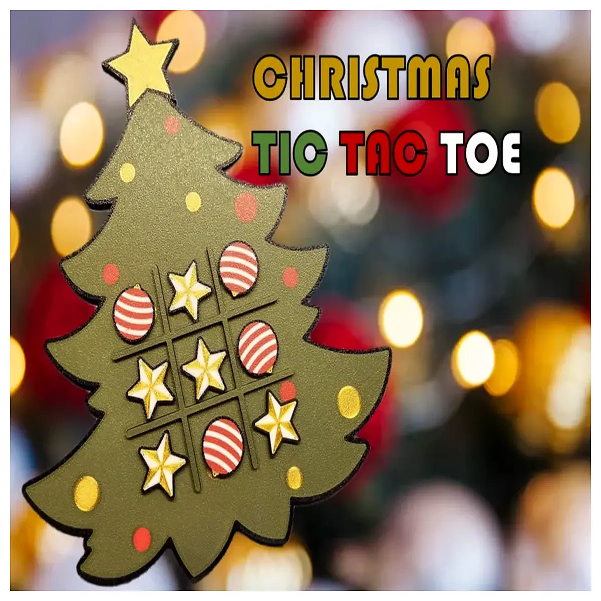 Christmas Tree Toe Game Festive Decoration Toy Family Fun Christmas Gift Kids Brain Teaser