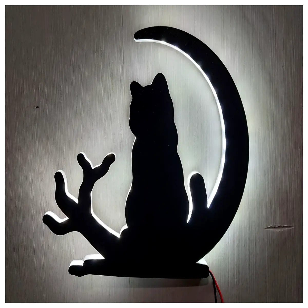 moon and cat wall art canvas prints for bedroom nursery decor night sky poster aesthetic room decoration